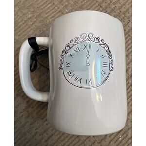 New Rae Dunn Disney Princess Cinderella "Up 'TIL Midnight" Ivory Blue Coffee Mug